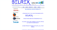 Desktop Screenshot of belrexinnovations.co.za