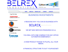Tablet Screenshot of belrexinnovations.co.za